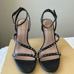 BCBG Women's Black Studded Heels 8.5